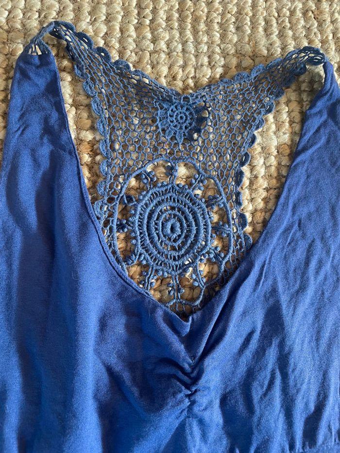 Robe bleue avec dos au crochet marque Canat super qualité - photo numéro 2