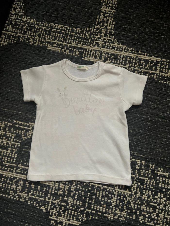 Lot t-shirt bébé fille 6 mois DPAM/Benetton - photo numéro 8