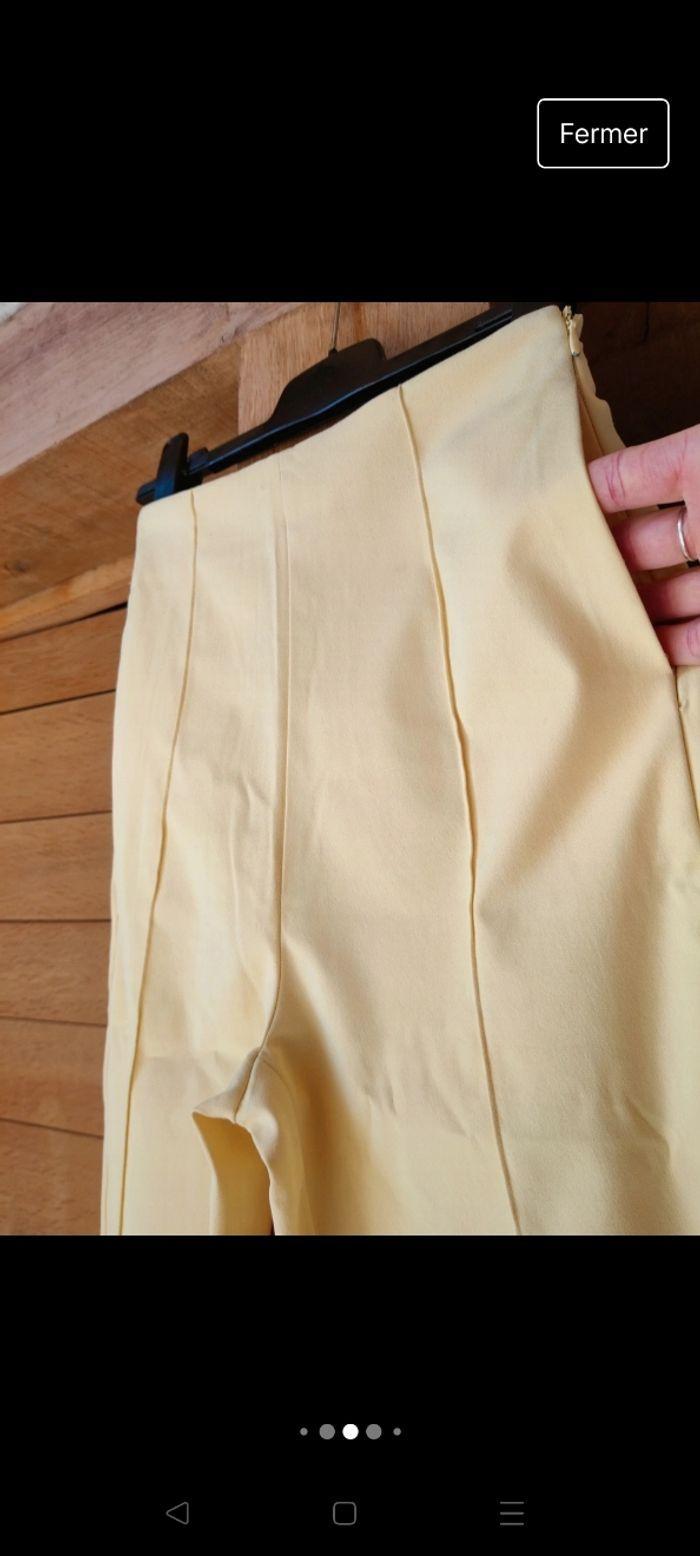 Pantalon droit ajusté jaune clair Pimkie taille 32 12 ans - photo numéro 7