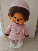 Peluche monchhichi les yeux bleus