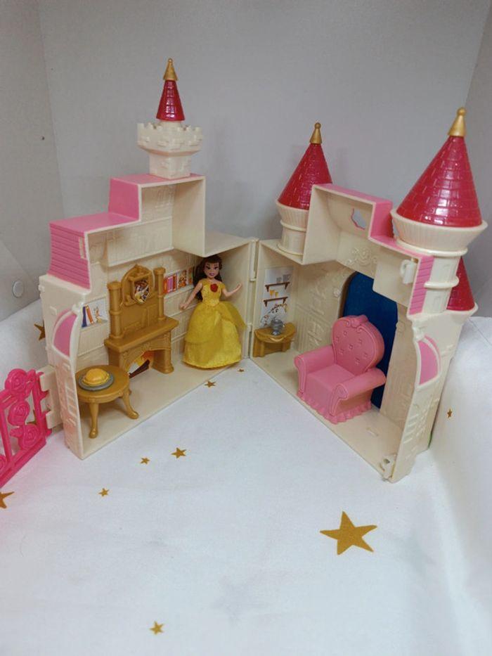 Château castle mini princesse Disney beauty beast belle la bête Polly pocket fashion royal boutique - photo numéro 6