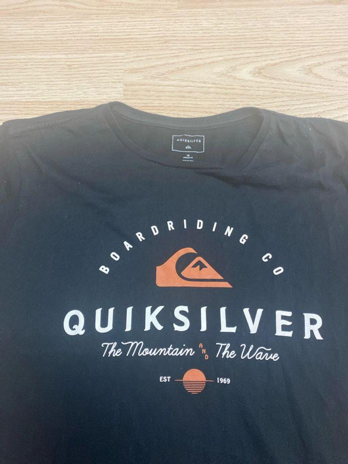 T shirt noir quicksilver 16 ans - photo numéro 2