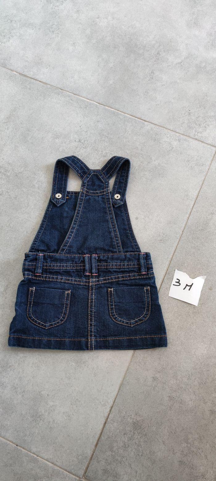 Robe salopette jean bébé fille 3 mois - photo numéro 2