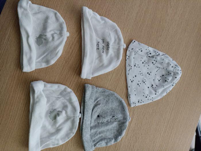 Lot de 5 bonnet naissance