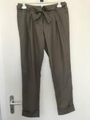 Pantalon chino carotte kaki