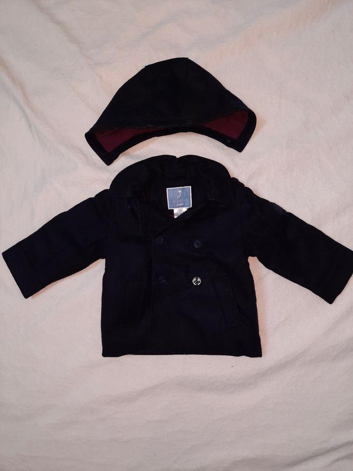 Manteau Caban  bleu foncé.  18 mois. JACADI