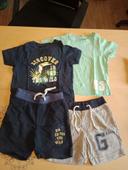 Lot 2 ensembles t-shirt+shorts