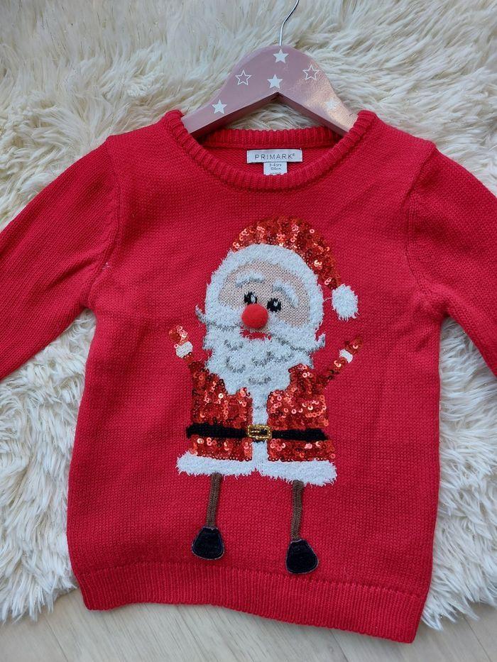 Pull père Noël 🎅 à paillettes 4 ans primark - photo numéro 2