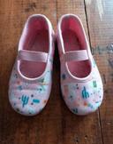 Chaussons ballerines rose motif lama 26