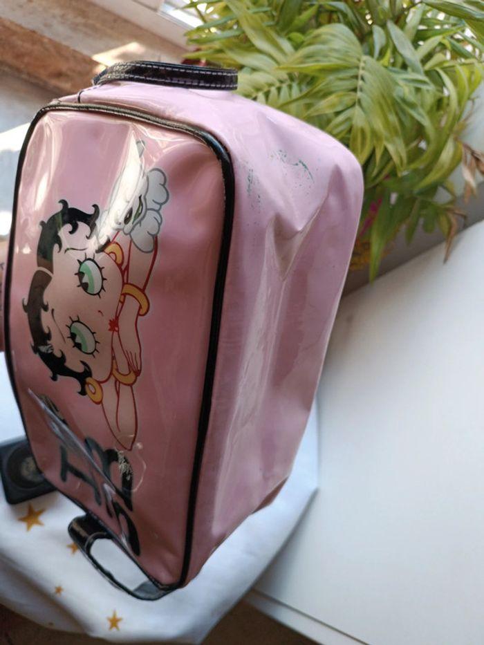 Trousse case maquillage make up rangement rose pink Betty boop karactermania vinyl noir chien - photo numéro 15