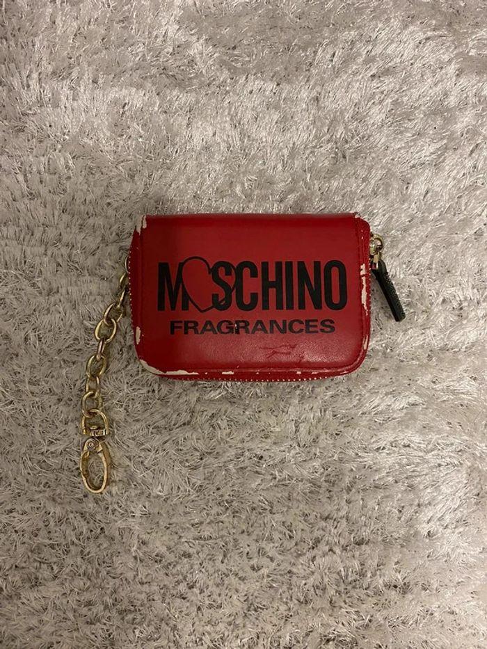 Porte-monnaie rouge Moschino Fragrances - photo numéro 1