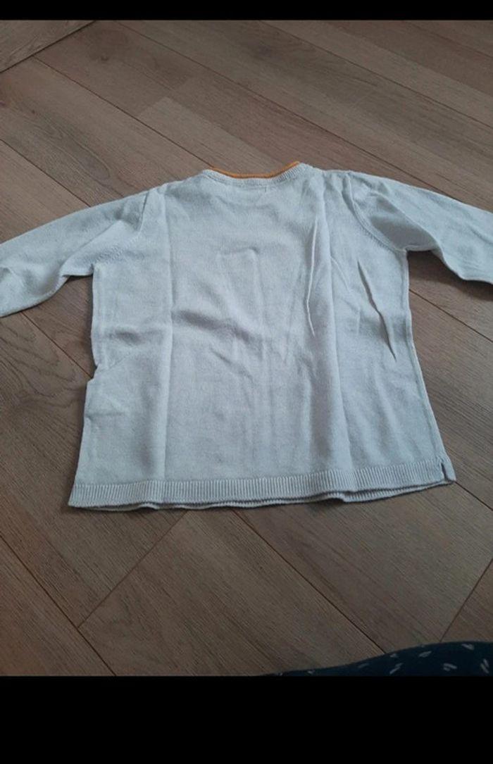 Pull Okaïdi blanc taille 8 ans / 128 cm - photo numéro 3