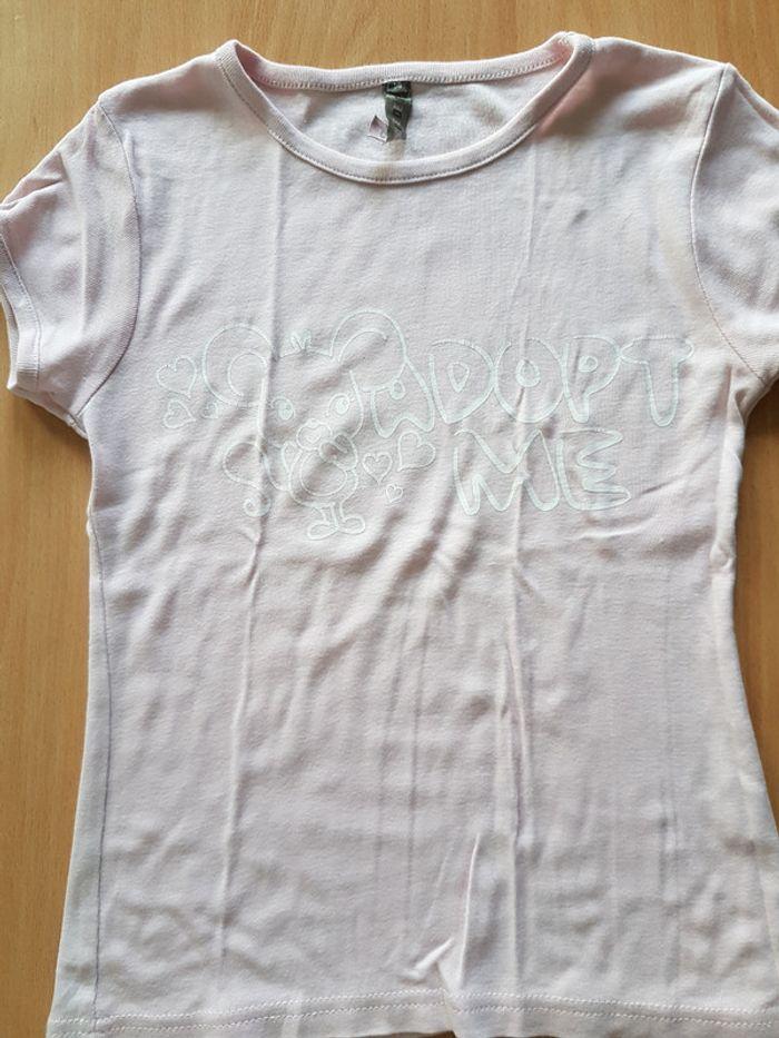 T-Shirt rose pale T. 12/14 ans - photo numéro 1