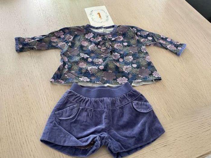 Ensemble short et blouse 12 mois