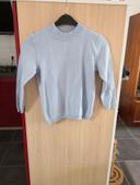 Petit pull bleu ciel fantaisie taille S