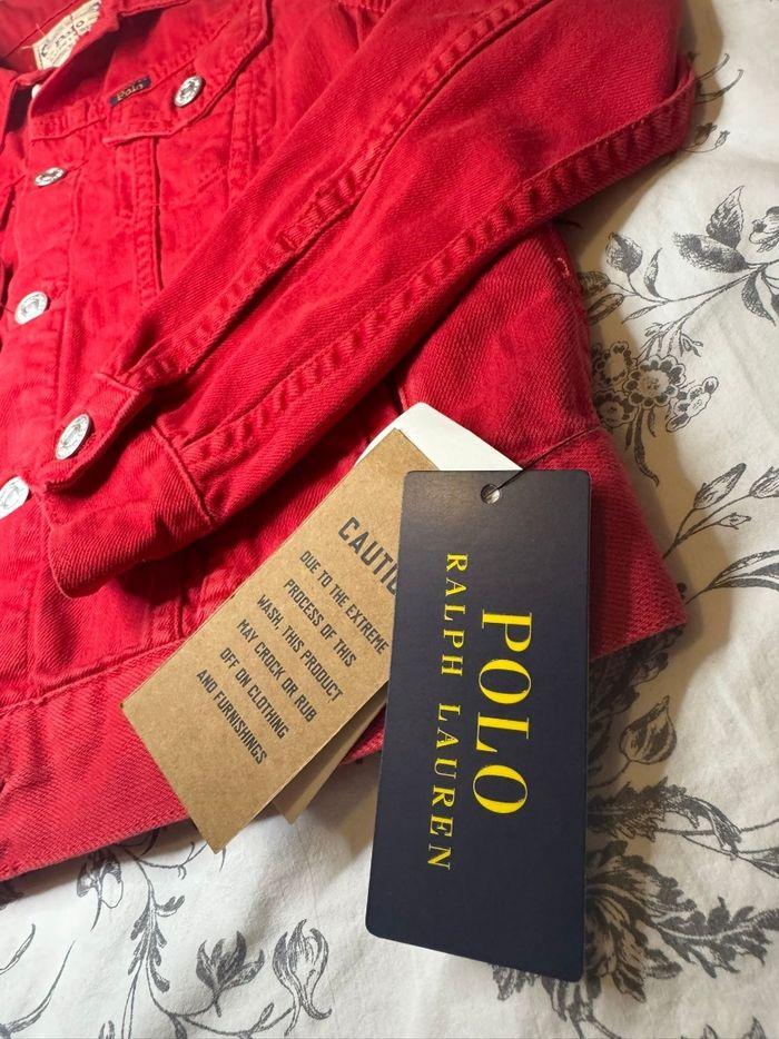 Veste en jean rouge Ralph Lauren 12 ans - photo numéro 8