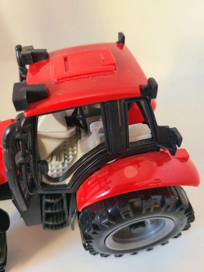 Petit tracteur rouge plastique 12 cm - photo numéro 4