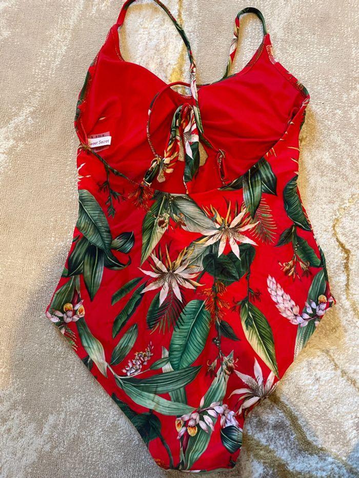 Maillot de bain rouge 1 pièce - photo numéro 3