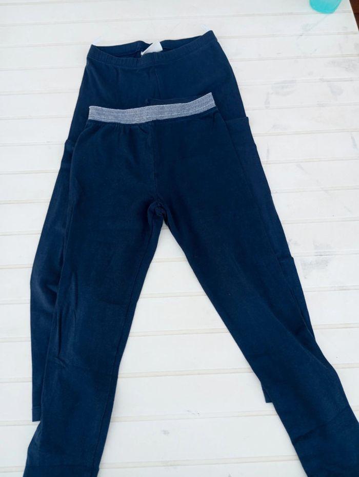 Lot de 2leggins Marine de taille 7ans - photo numéro 1