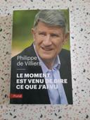 Livre: Le moment est venu de dire ce que j'ai vu de Philippe de Villiers