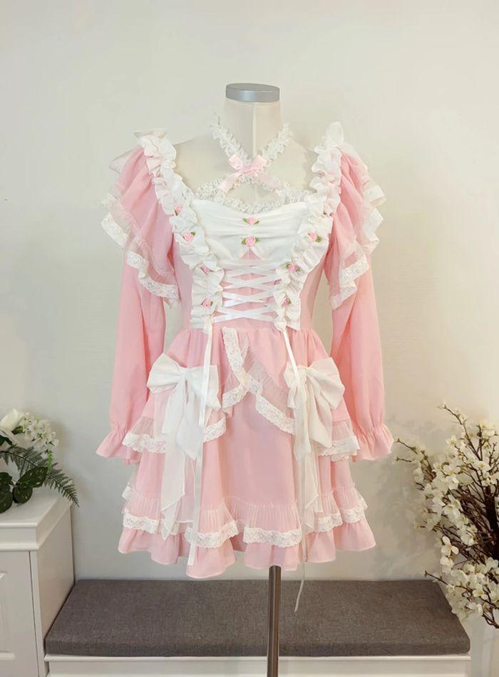 Robe Pink Princesse Barbie Lolita Cosplay Cute Kawaii - photo numéro 3