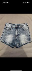 Short en jean taille haute