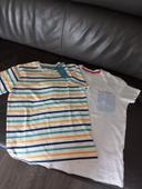 Lot de deux t-shirts manches courtes taille 14 ans marque Cyrillus