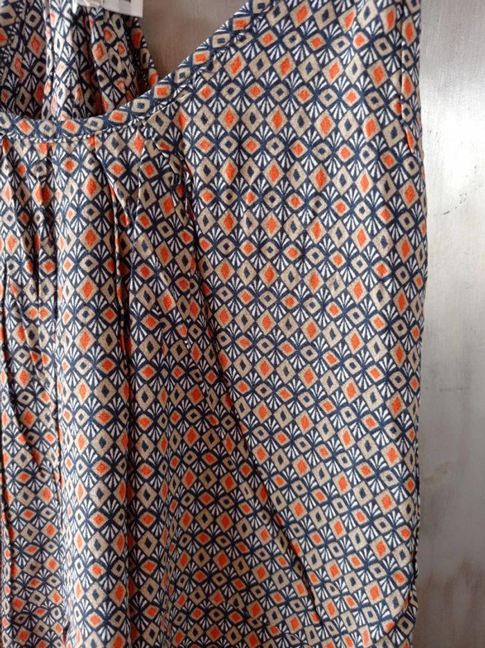 Robe d’été orange/noire/blanche Esprit Bohème taille M très bon état - photo numéro 2