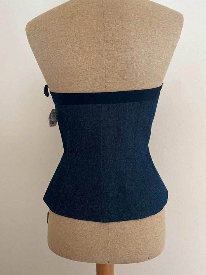 Corset en jeans Guy Laroche vintage taille 36 neuf avec étiquette - photo numéro 8