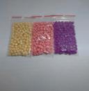 Lot de 3 sachets de 20 g de perles de rocailles crème rose violet de 4 mm