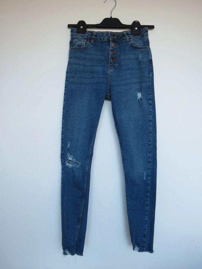 Jeans taille haute Skinny Used - photo numéro 1