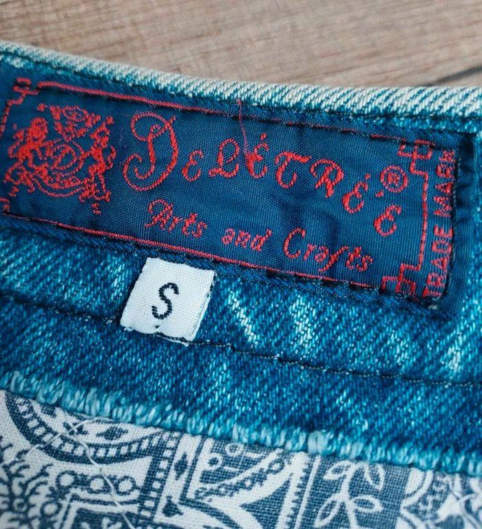 Veste en jean épaisse avec joli détail broderies - photo numéro 5