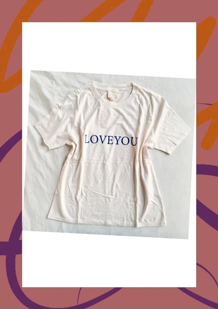 T-shirt love you écru - photo numéro 1