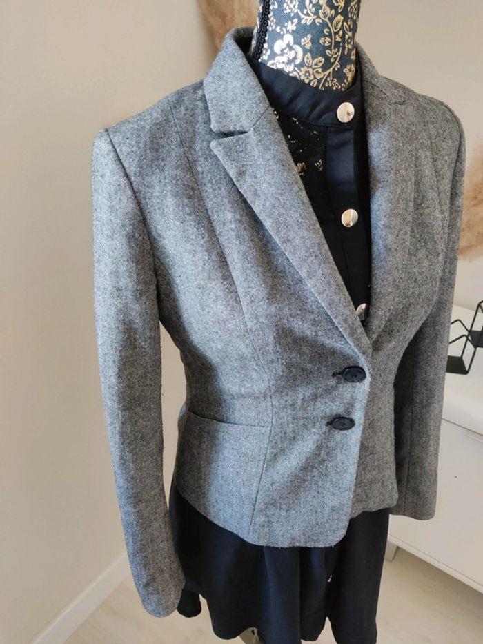 Blaser gris boutonné taille 38 • H&M - photo numéro 2