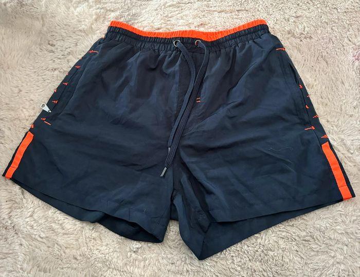 Short sport/bain bleu marine et orange S - photo numéro 1