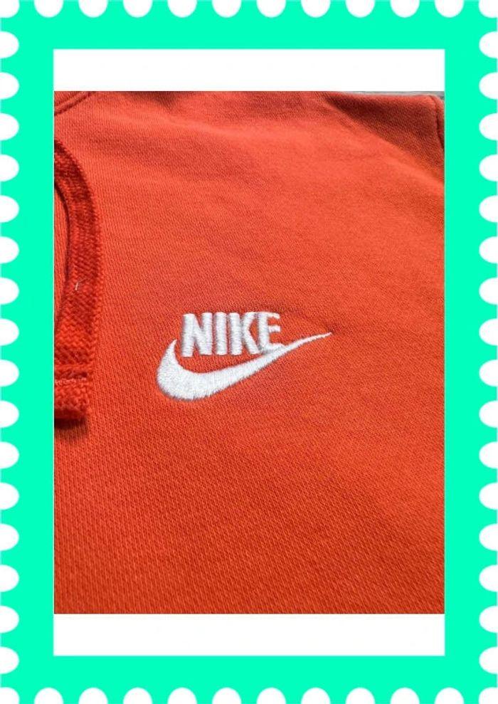 👕 Sweat à capuche Nike logo brodé Orange Taille S 👕 - photo numéro 8