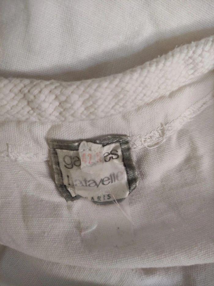 Veste toile blanche dessin marin Galeries Lafayette Paris Taille 42 - photo numéro 4