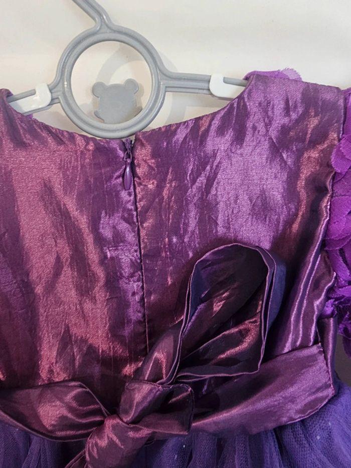 Robe de cérémonie violette avec fleurs, 9 mois - photo numéro 5