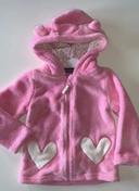 Veste zippée à capuche velours 2 ans