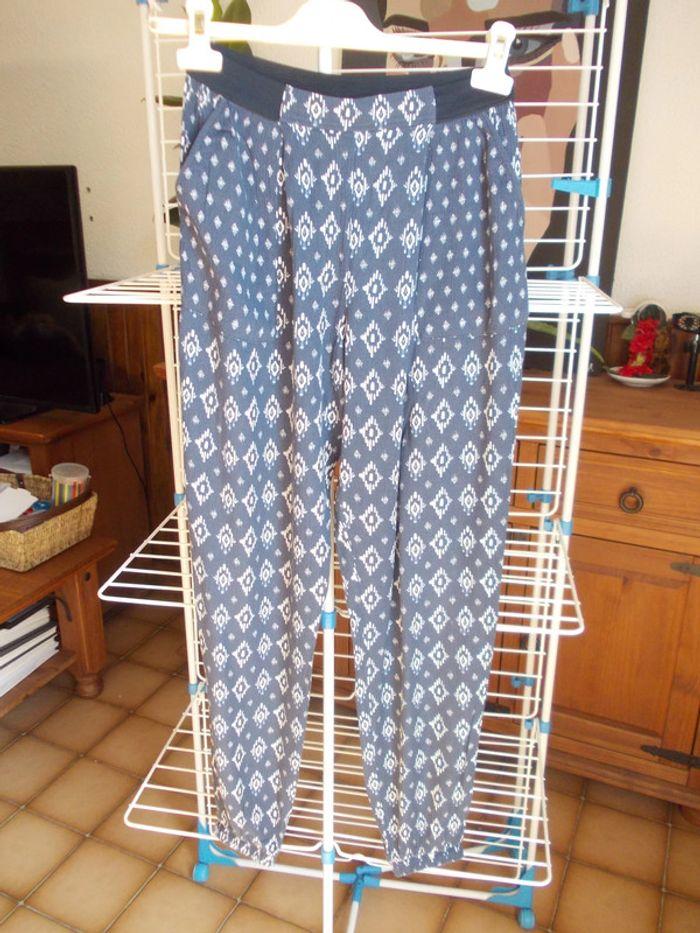 Joli pantalon femme fluide Pull&Bear S ethnik - photo numéro 2