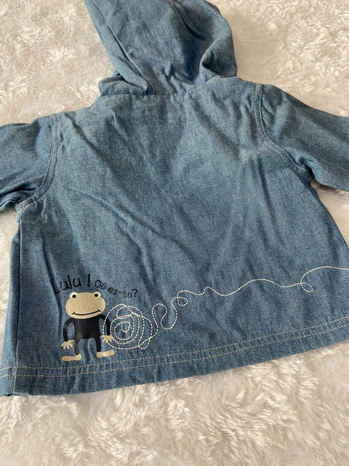 Veste gilet manteau capuche jeans Canari bébé 12 mois parfait etat - photo numéro 7