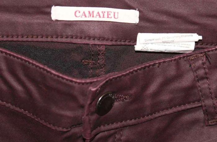 Pantalon  huilé  –  Bordeaux  –  Camaïeu -  44 - photo numéro 8