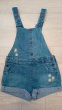 Salopette short en jean fille 6 ans