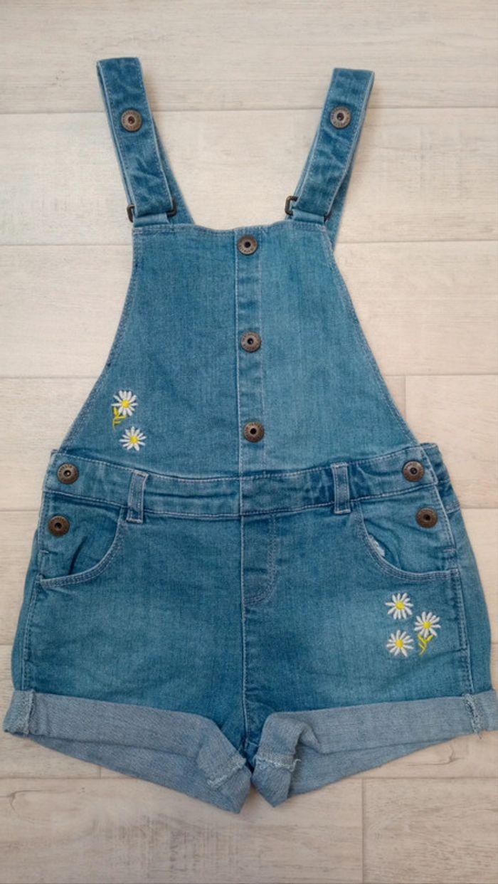 Salopette short en jean fille 6 ans - photo numéro 1