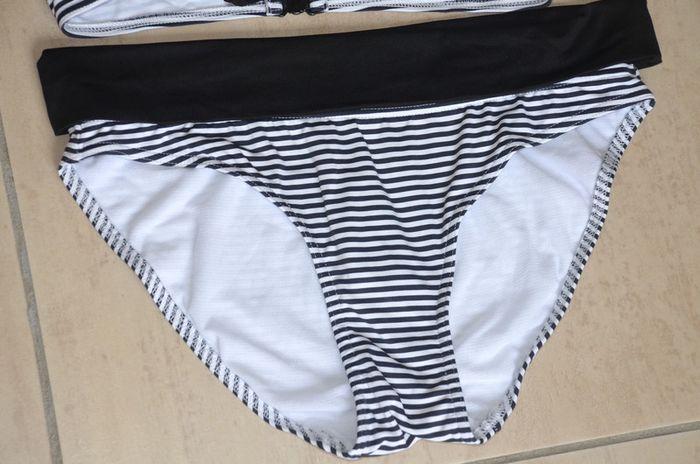 Maillot de bain 42 rayé noir blanc - photo numéro 2