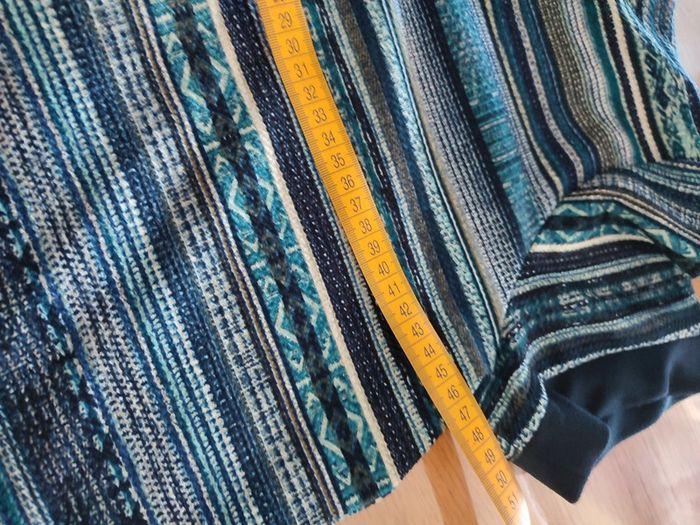 Jolie robe bleue a lignes et motif vintage fermeture - photo numéro 6