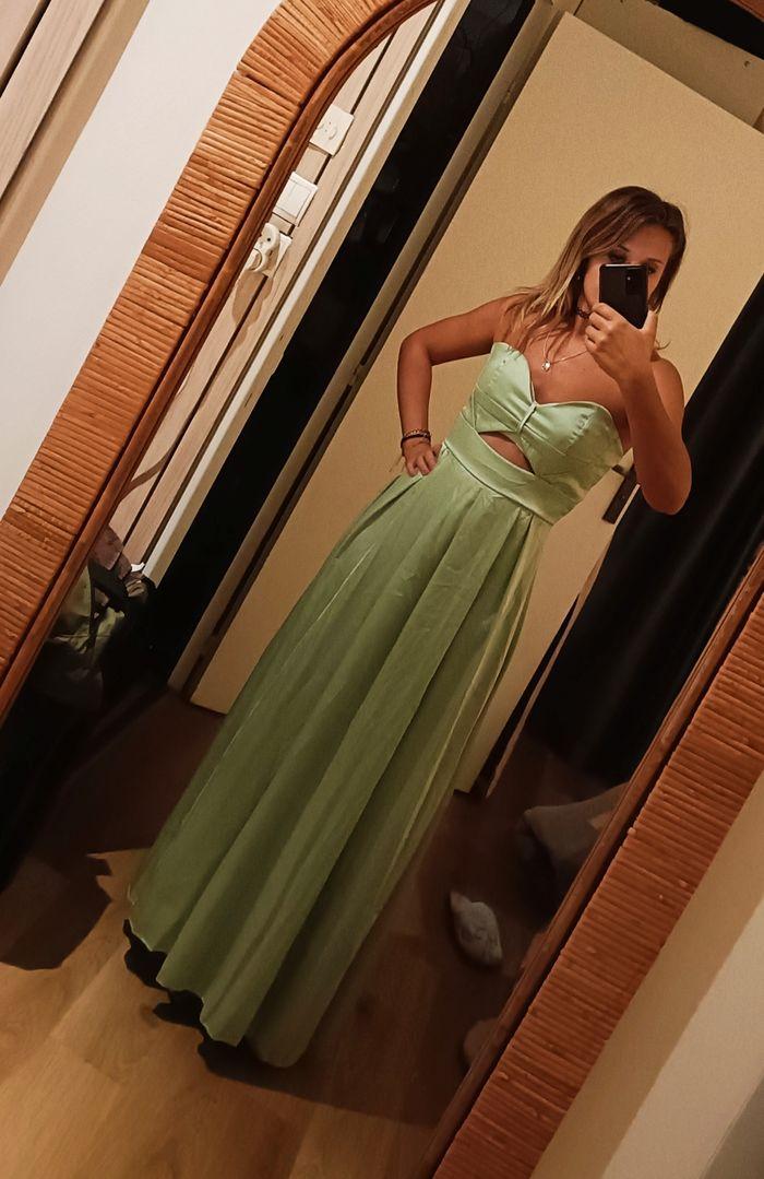 Robe de cérémonie vert sauge - photo numéro 1