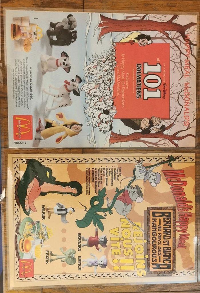 Lot anciennes publicités disney happy meal - photo numéro 3