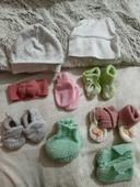 Lot bandeau Chaussons bonnets naissance