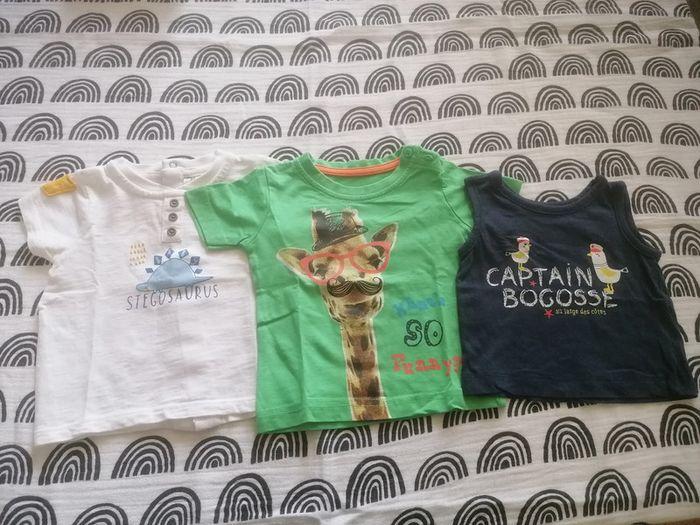 Lot de 3 Tshirt manches courtes. 3 mois. - photo numéro 1